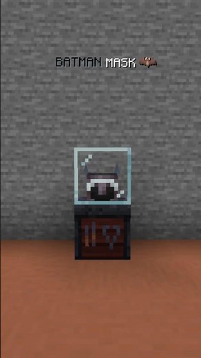 🦇 BATMAN MASK 😷 try now #minecraft #batman