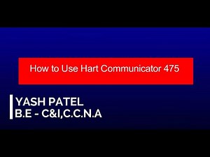 How to Use Hart Communicator 475