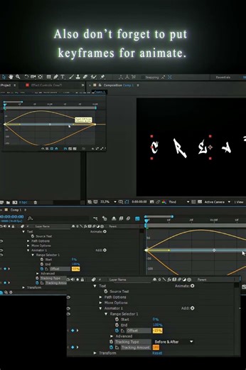 Tracking animate tutorial | Text animation tutorial | After Effects #aftereffects #tutorial #fyp