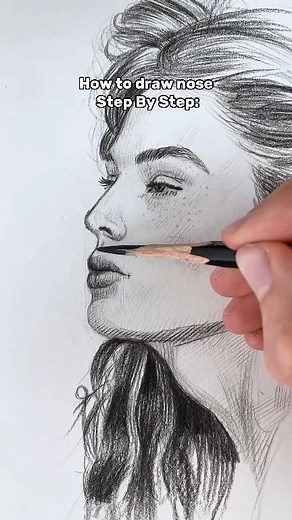692K views · 5.9K reactions | Simple Way To Draw Nose #howtodraw #drawingtutorial #pencildrawing | Franciszek Bielak | Facebook