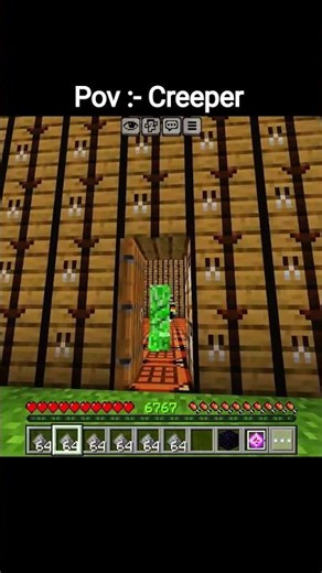 Pov :- Creeper #minecraft