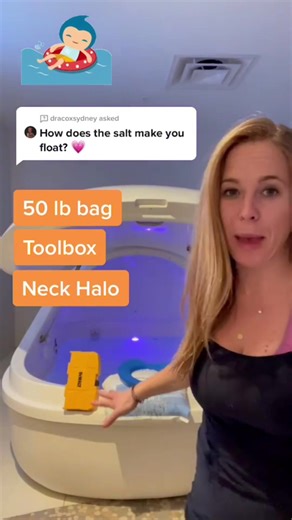 🧂💪 Did you know THIS can float?! 💪🧂 There’s so much Epsom salt in our float pods that… 🔧 A full toolbox can float 🏖️ Even a 50 lb bag of sand floats Now imagine what that means for you… 🌊✨ Your body is effortlessly supported — no pressure on your joints, no strain on your muscles, just pure weightless relaxation 🙌 That’s the power of a supersaturated float environment 💙 Ready to feel it for yourself? 📞 Call us at 732-898-7100 🔗 Click the link in our bio to buy your first float #FloatT