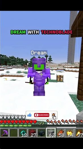 Dream with Daquavis Vs Dream with Technoblade #minecraft #technoblade #dream