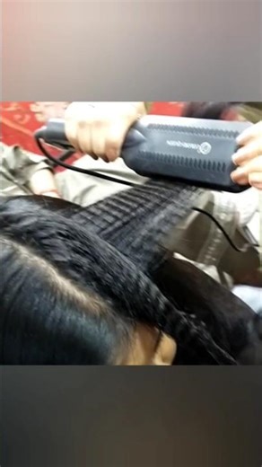 Hairstyles | crimping in hair before hairstyle | 😉#hair #shortvideo #hairstyle #crimpedhair #viral