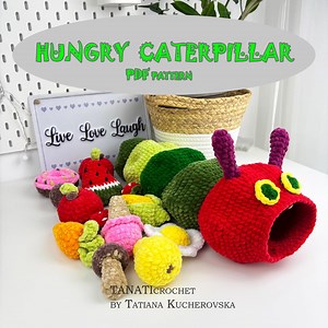 Crochet Pattern Angry and Hungry Caterpillar/ Crochet Caterpillar/ Crochet Food (PDF Tutorial) - Etsy Canada