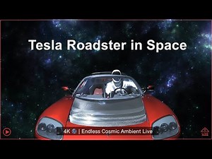 Tesla Roadster in Space 4K 🌌 | Endless Cosmic Ambient Live