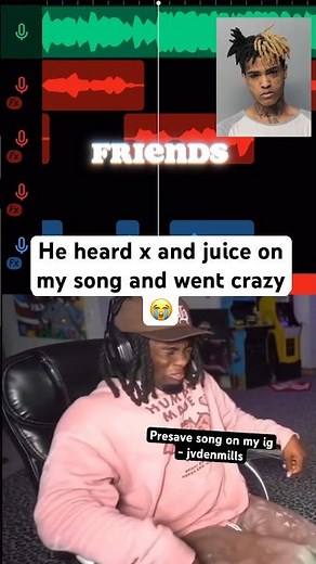 He heard them and went crazy😭 Presave on my ig - jvdenmills🕺 #juicewrld #xxxtentacion #kaicenat