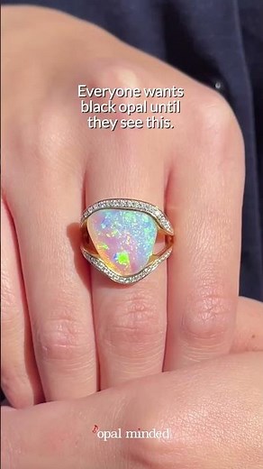 Proof that light opals can be just as striking ✨ #opalring #statementjewelry #australianopal #gems