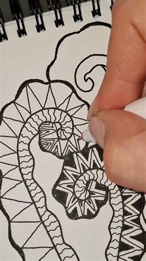 floral zentangling | simple zen-drawing