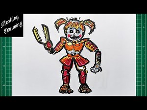 How to Draw Scrap Baby from Five Nights at Freddy's