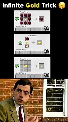 Minecraft Infinite Gold Glitch?! 😱✨ #Shorts #foryou #minecraft