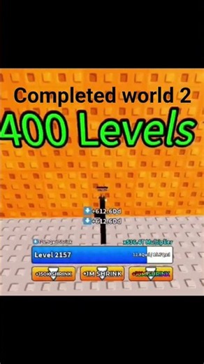 +1 shrink world 2 completed