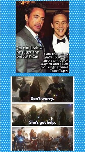 Loki & Tony Banter Be Like: Brains vs Beauty 💀 She's Got Help! #marvel