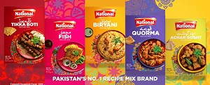 197 reactions · 38 shares | National Foods Recipe Mix is now in a new look! Inspired by the Chand Sitara, our joy is made up of vibrant flavors, colors and patterns. The packaging has easy to follow instructions, spice meter and QR code which leads to the recipe itself. Cooking food just got easier! #AajRungHai #NationalFoods #RecipeMix #NationalRecipeMix #NationalPakistansNumber1 | National Foods Limited | Facebook