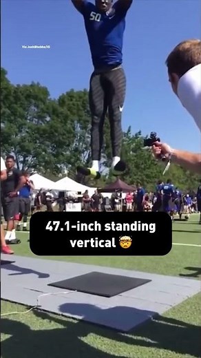 Never forget when Josh Imatorbhebhe broke the NFL standing vertical jump record 👀 #shorts
