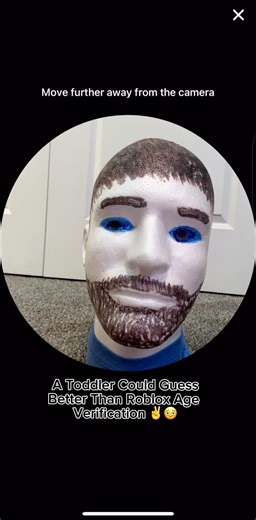 A Toddler Could Guess Better Than Roblox Age Verification ✌️🫩 #roblox #ageverification #funny