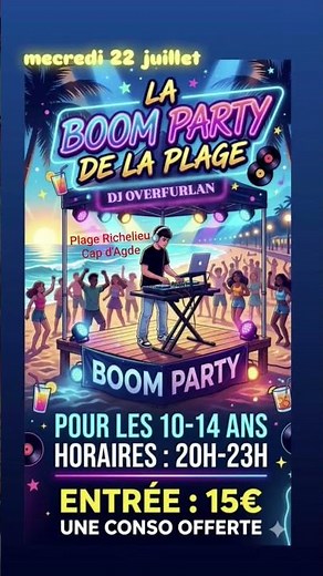 BOOM PARTY Cap Canailles Plage Richelieu Cap d'Agde