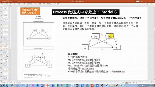 手把手教你spss process model 6：链式中介效应