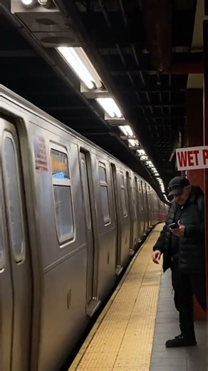 Here we have a R160 M train arriving at 42nd street Bryan park