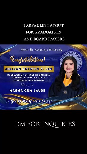 Tarpaulin Layout for Graduation & Board Passers