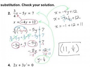 Math 8, 5.2: Solving Systems of Linear Equations by Substitution