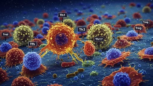 ヘルパーT細胞（Tfh、Th1、Th2、Th17、Treg）