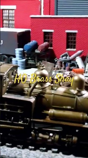 HO brass Shay locomotive running on The Sierra Valley and Harbor Junction model railroad #shay