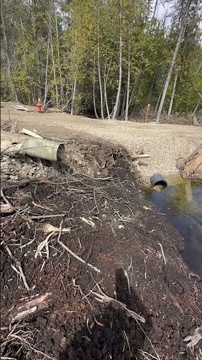 18” culvert pipe installed for pond and roadway