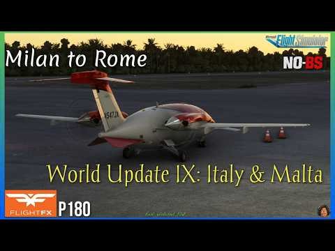 Piaggio P180 Avanti CINEMATIC | LIMC → LIRA (ENF2) | Real Route, Greased Landing, MSFS 2020