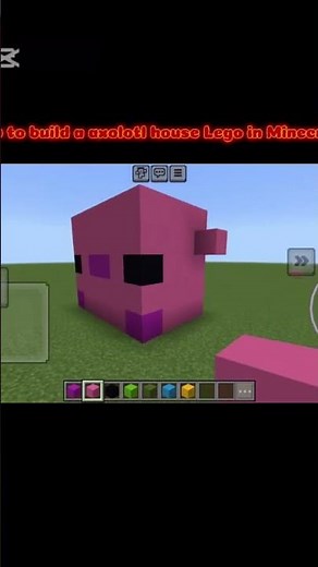 How to build an axolotl house Lego in minecraft pls like and subscribe 🥺