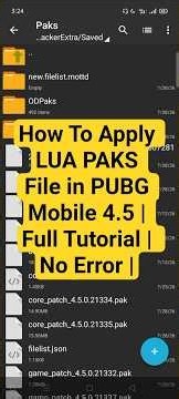 How To Apply LUA PAKS File in PUBG Mobile 4.5 | Full Tutorial | No Error |
