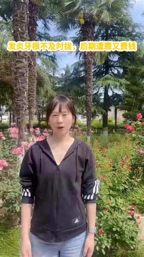 发炎牙根不及时拔，后期遭罪又费钱 #烂牙根到底要不要拔 #牙冠误区 #口腔健康科普 #根管治疗那些事 #牙齿发炎怎么办