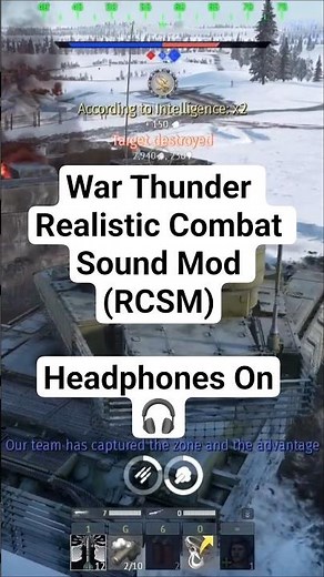 War Thunder Realistic Combat Sound Mod (RCSM) - T90M Cannon Fire, Jet Flyby, Background Combat Sound