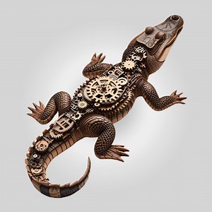 3D Illusion Engraving Laser File, Steampunk Alligator Art, Mechanical Animal Design for Engravers - Etsy Canada