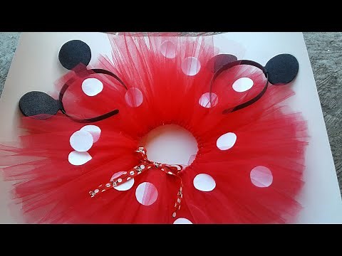 DIY TUTU MINNIE MOUSE SUPER FACIL Y BONITO