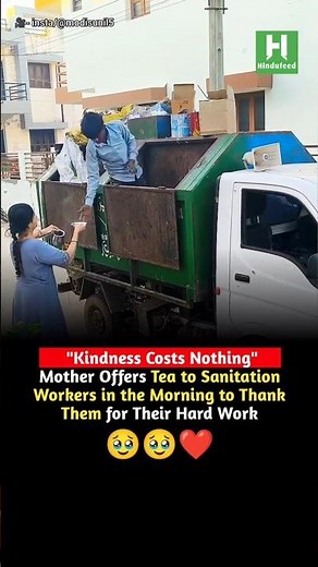 Mother Offers Tea to Sanitation Workers in the Morning to Thank Them for Their Hard Work