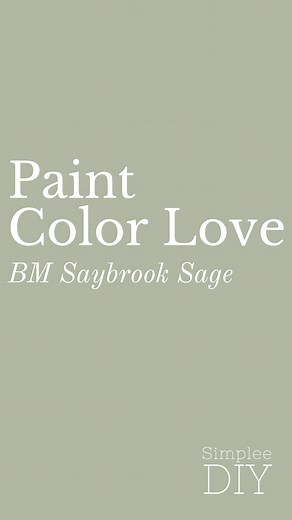 Saybrook Sage by Benjamin Moore is a soft yet rich green paint color with subtle gray undertones. What’s great about Saybrook Sage is its versatility—it pairs effortlessly with a variety of colors and materials. You can lean into its earthy feel by combining it with warm wood tones and creamy whites, or give it a modern twist with crisp black accents and clean lines. It also works well as a subtle pop of color in kitchens, especially on cabinets or islands. Coordinating Colors:▪️BM White Dove▪️B