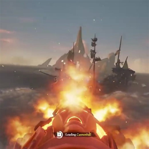 First Time Using Cannon Of Rage vs. Skeleton Galleon #seaofthieves #gaming #seaofthievesclips