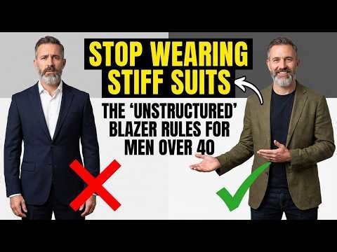 Stop Wearing Stiff Suits: The "Unstructured" Blazer Rules For Men Over 40