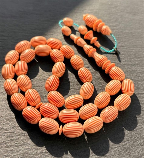 Orange Striped Galalith Islamic Rosary | French Prayer Beads - Etsy Australia