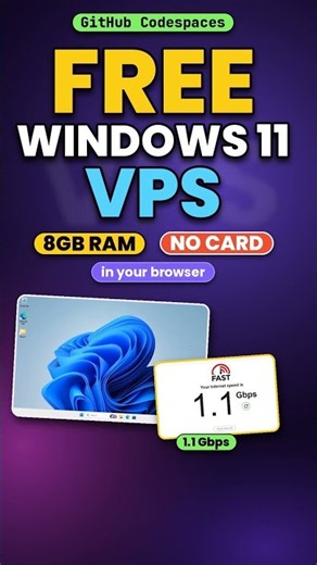 FREE Windows 11 VPS in Your Browser (No Credit Card) #shorts