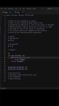 “Short-Circuit Evaluation in Python 🚀 (Avoid Errors Like a Pro!)” #hitcodear #programming #coding