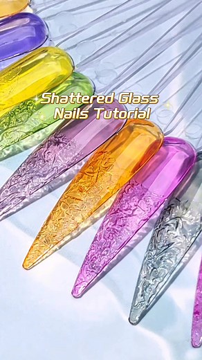 DIY Shattered Glass Nails Tutorial for Stunning Manicure