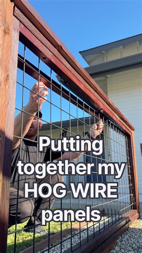 Hog wire fence installation process
