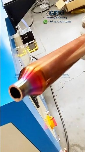 Copper Pipe Swaging, Copper Tube End Forming Machine #hvac #heatexchanger