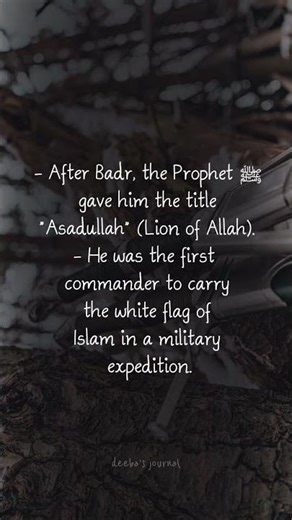 His martyrdom at Uhud left a void that could never be filled ✨