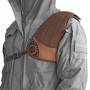 TOURBON Shooting Recoil Shields Shotgun Rifle Left Right Shoulder Pads Adjust to Fit Recoil Reduction - Canvas and Leather
