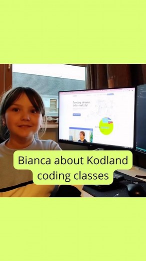 Kodland Digital Platform on Instagram: "Bianca is already coding at Kodland courses. Bring your child and we will teach him or her how to code too! Sign up for a free trial lesson via the link in bio✌️ #codingforkids #programmingforkids #educationforchildren #kodland #codingforchildren #programmingforchildren"