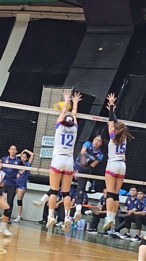 Future Adamson Recruit Marteena Ferrer with a Perfect Block