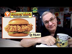 Popeyes NEW Honey BBQ Chicken Sandwich Review $5.49 630 Cal 🌡️⚖️ Joe Is Hungry